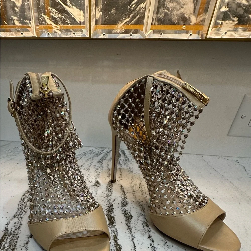 Rene Caovilla gold and Silver Mesh Heels - Picture 10 of 11